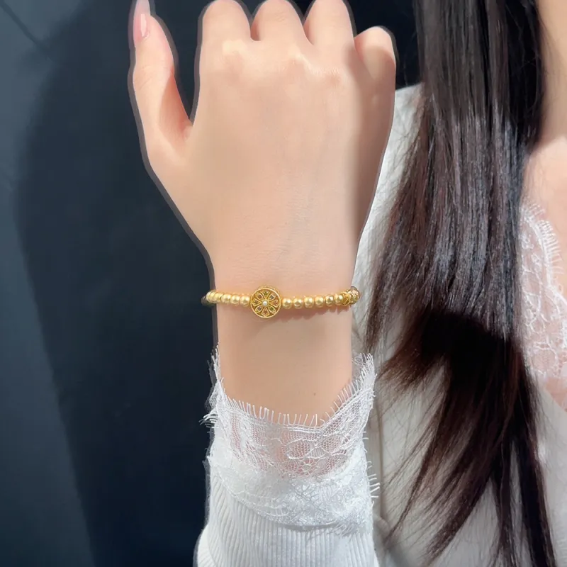 CLARKIA FLOWER Gold Plated Copper Bracelets Women's-2
