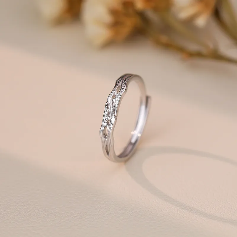 CLARKIA FLOWER S999 Fine Silver Rings Unisex-8