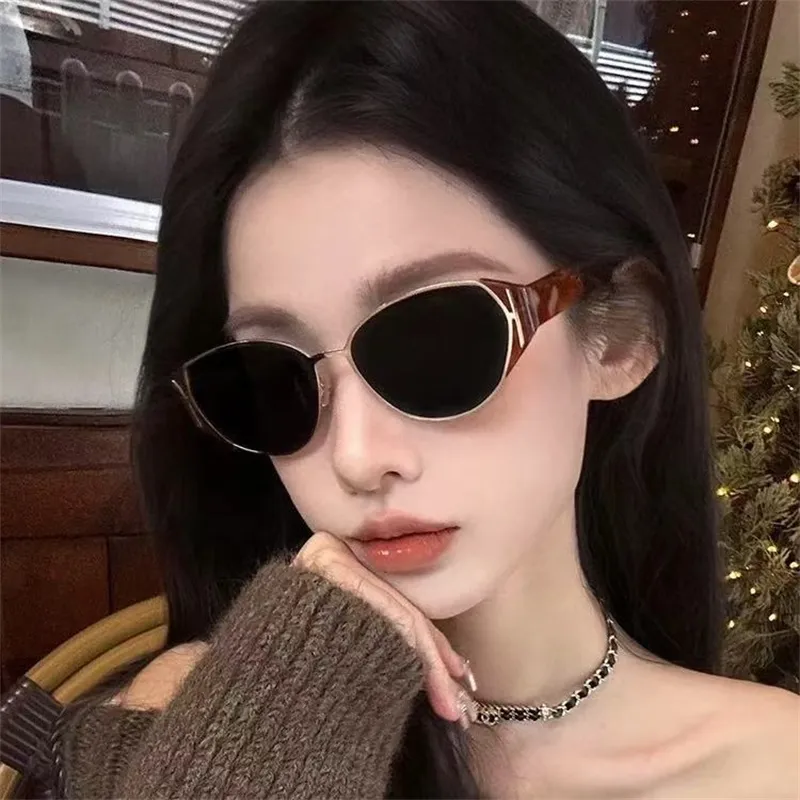 CLARKIA FLOWER PC Metal Irregular Shape Sunglasses Unisex-5