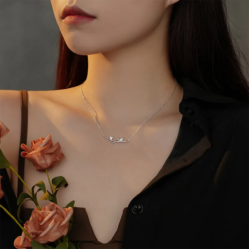CLARKIA FLOWER S999 Fine Silver Necklaces Women's-6