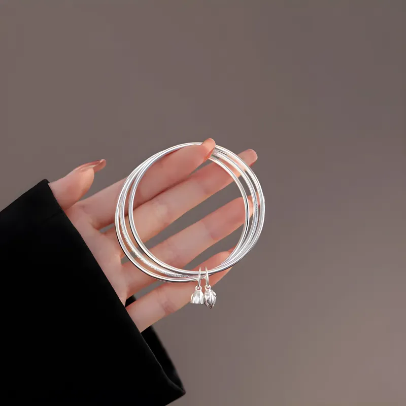 CLARKIA FLOWER Copper Bangles Women's-6