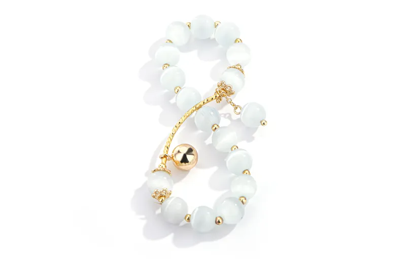 CLARKIA FLOWER Glass Cat Eye Bracelets Women's-1