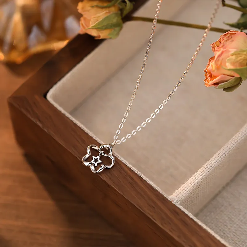 CLARKIA FLOWER S999 Fine Silver Necklaces Women's-6
