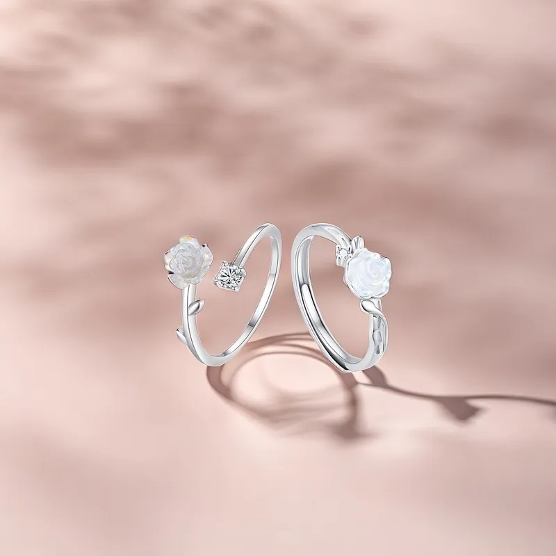 CLARKIA FLOWER S999 Fine Silver Rings Women's-2