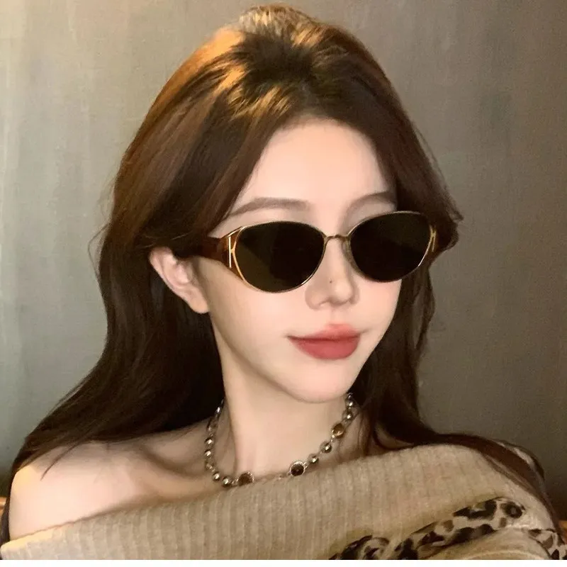 CLARKIA FLOWER PC Metal Irregular Shape Sunglasses Unisex-3