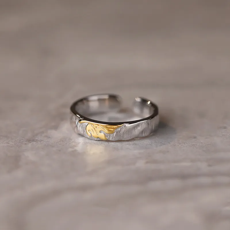 CLARKIA FLOWER S925 Silver Rings Unisex-4
