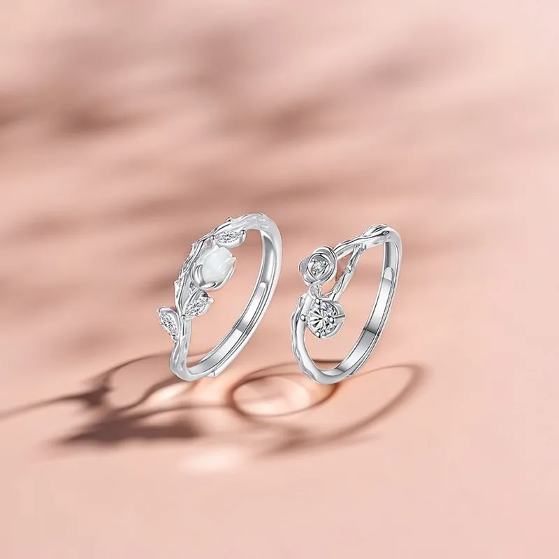 CLARKIA FLOWER S999 Fine Silver Rings Women's-6
