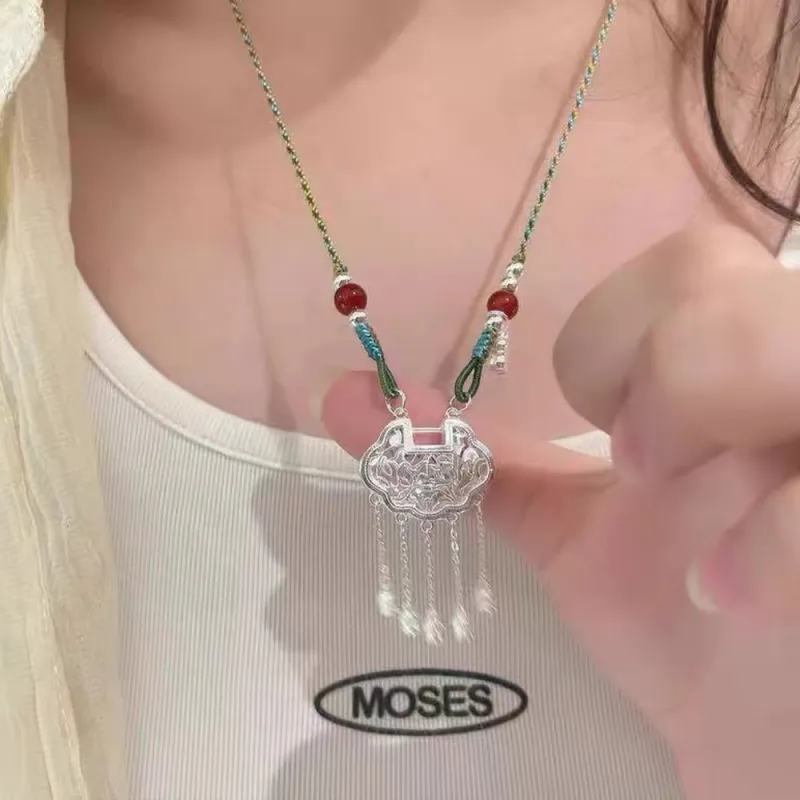 CLARKIA FLOWER S 990 Silver Necklaces Women's-2