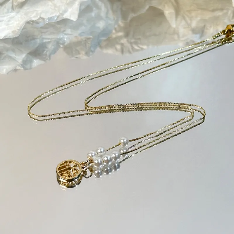 CLARKIA FLOWER Copper Necklaces Women's-6
