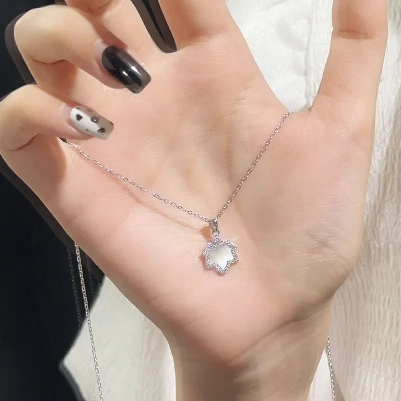 CLARKIA FLOWER 925 Sterling Silver Necklaces Women's-6