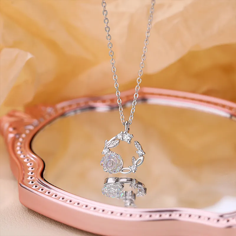 CLARKIA FLOWER 999 Fine Silver Necklaces Women's-5
