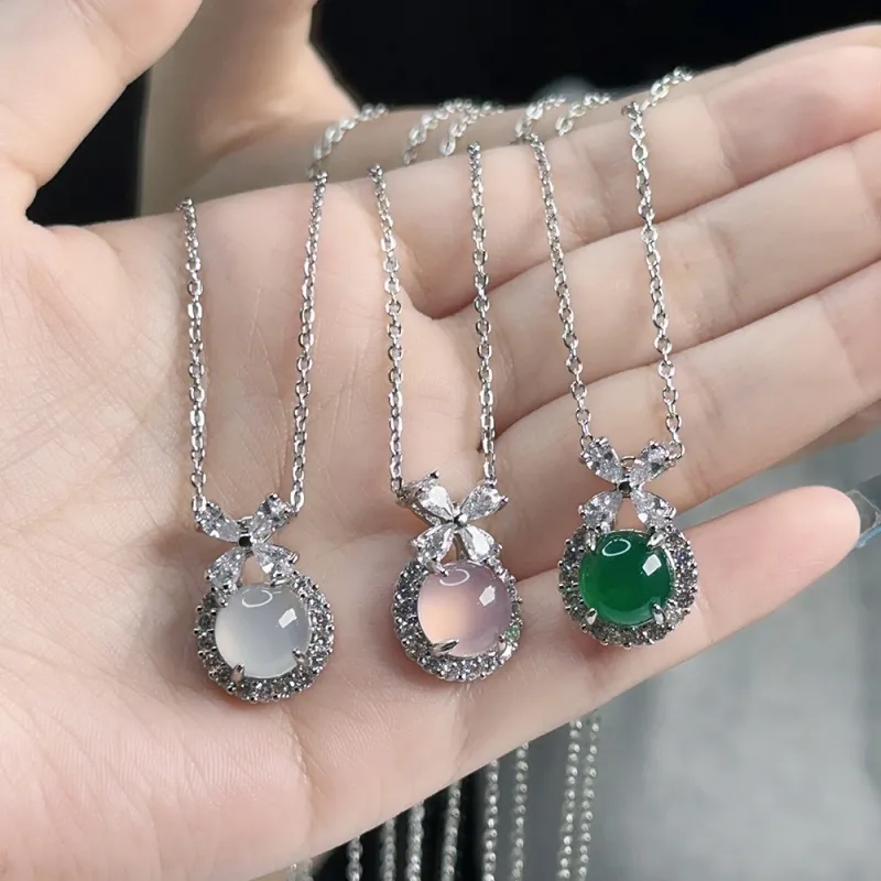 CLARKIA FLOWER Chalcedony Necklaces Women's-3