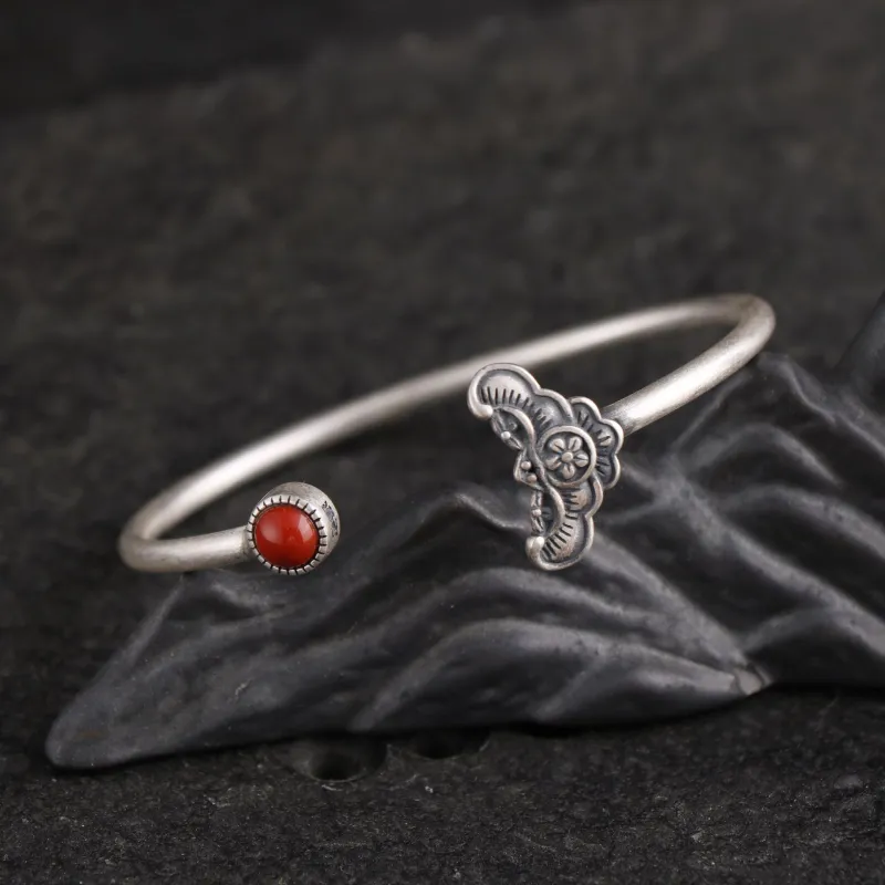 CLARKIA FLOWER 990 Silver Bangles Women's-5