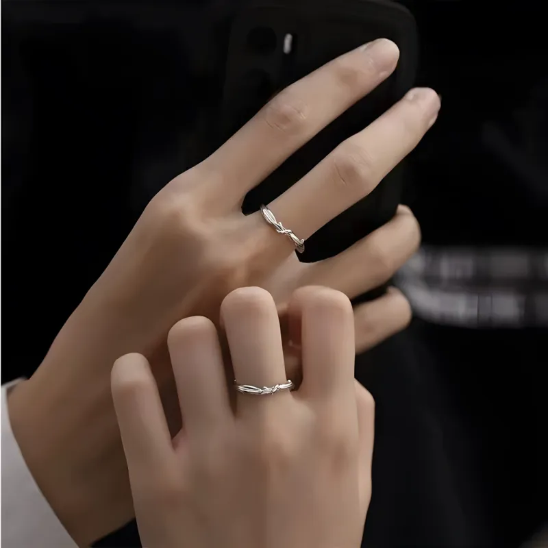 CLARKIA FLOWER S999 Fine Silver Rings Unisex-3