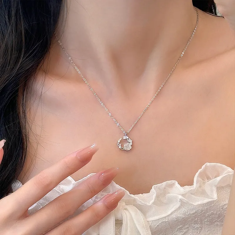 CLARKIA FLOWER 999 Fine Silver Necklaces Women's-3