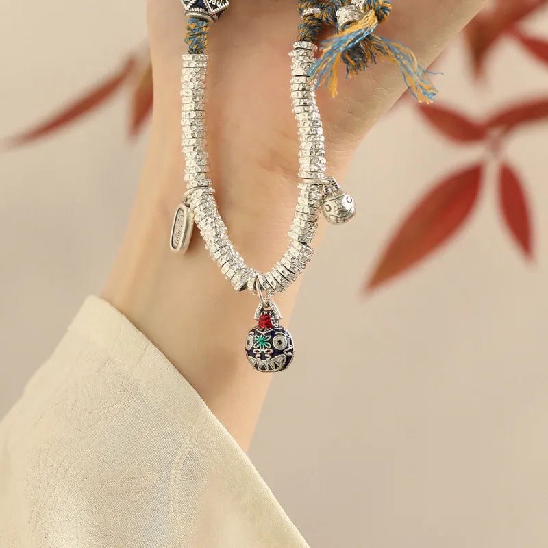 CLARKIA FLOWER 999 Fine Silver Bracelets Unisex-3