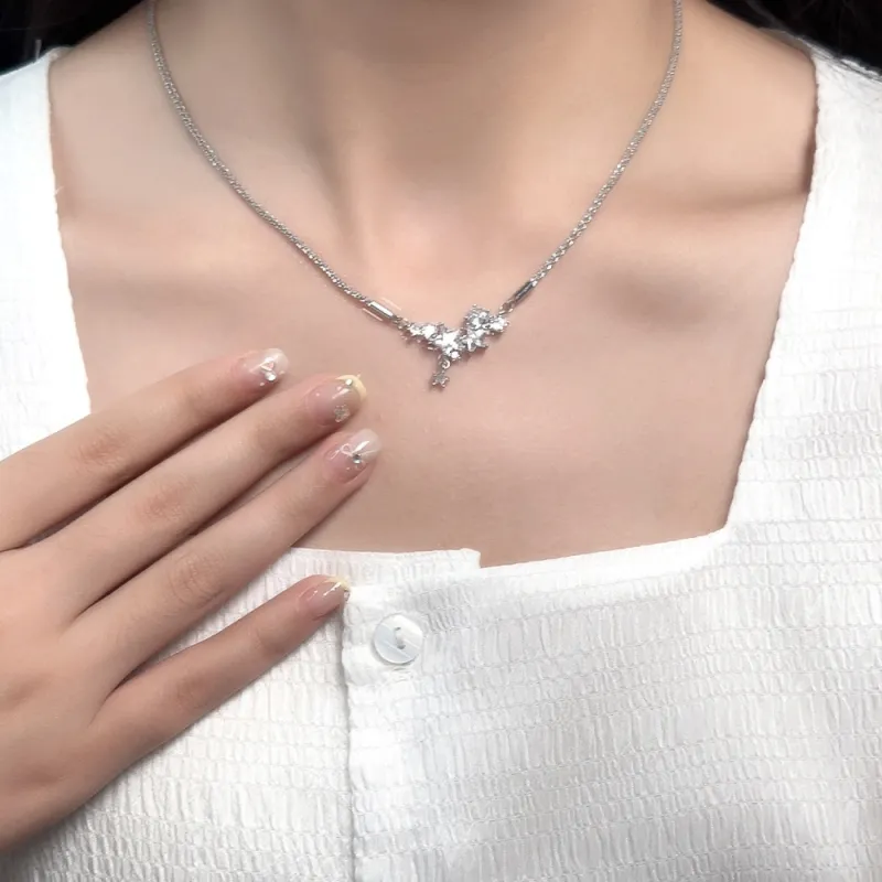 CLARKIA FLOWER Copper Necklaces Women's-3