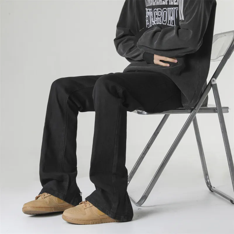 XINGJIZHE Jeans Unisex Yellow Mud-12
