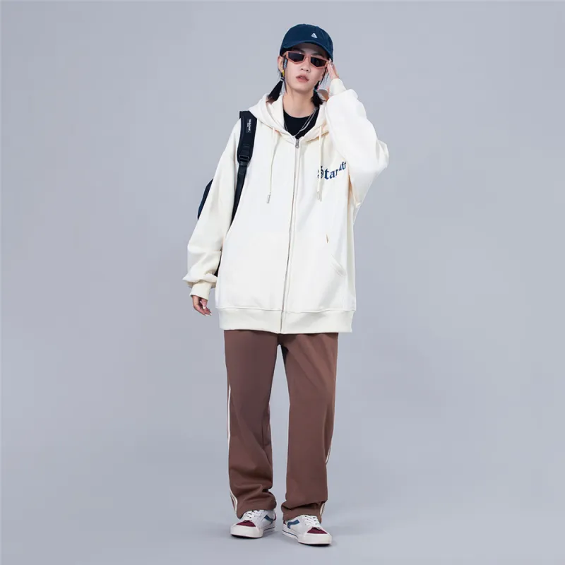 XINGJIZHE Casual Cardigan Sweatshirt Unisex-4