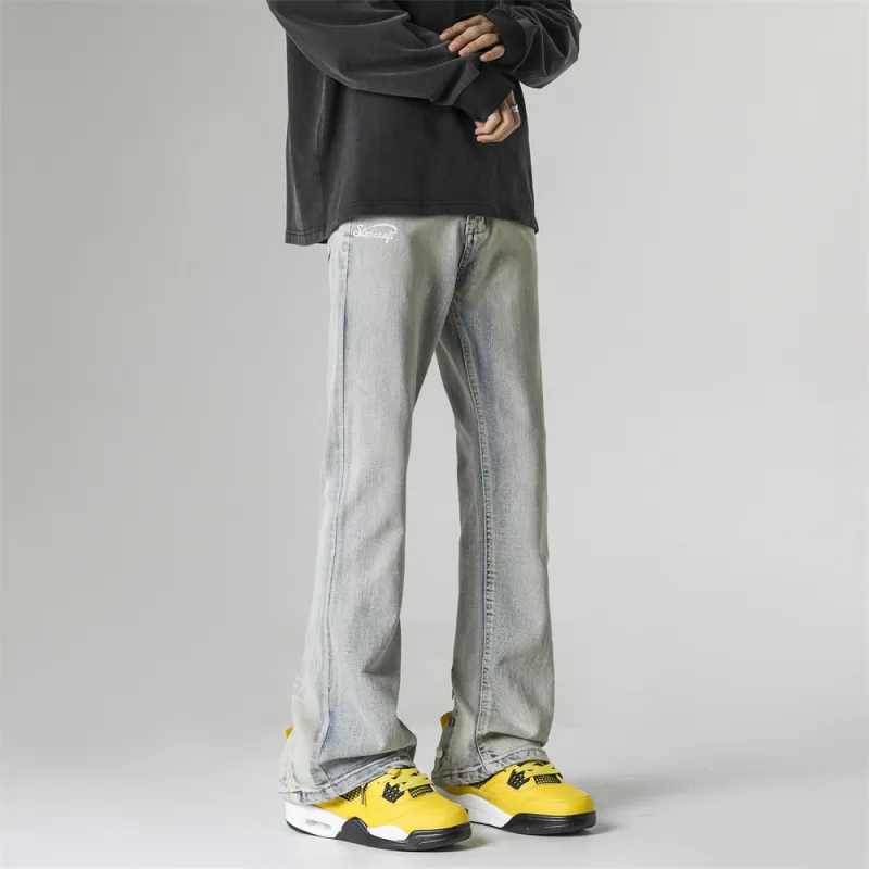 XINGJIZHE Jeans Unisex Yellow Mud-2