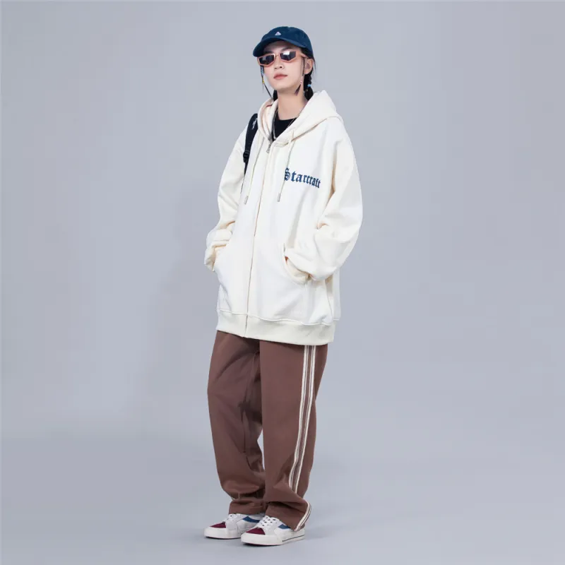 XINGJIZHE Casual Cardigan Sweatshirt Unisex-5