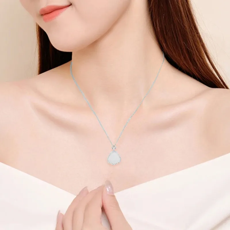 IBELOVE Chalcedony Necklaces Unisex-3