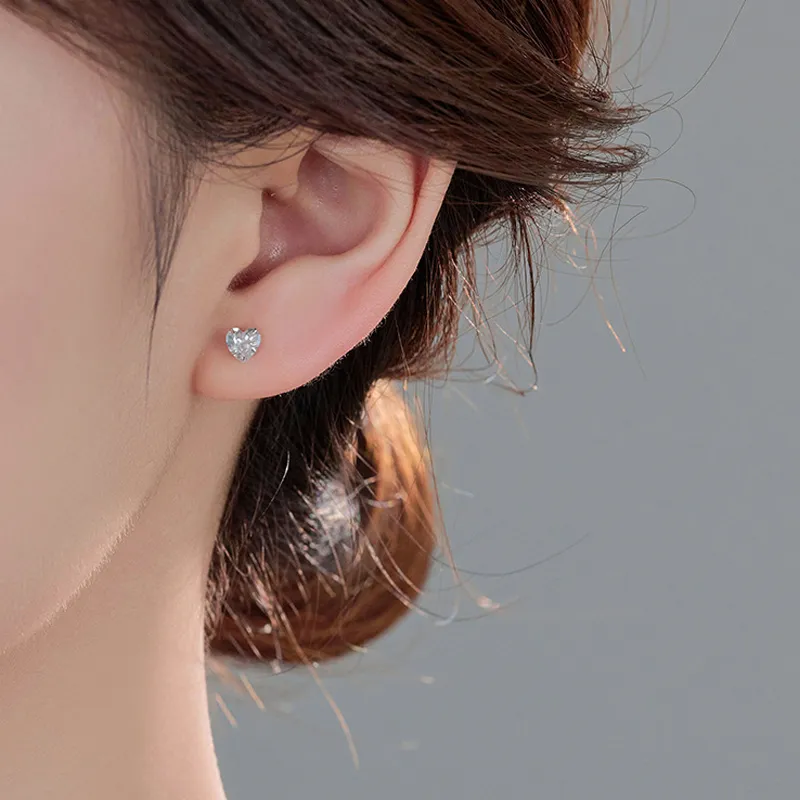 LOVE WHEEL S 990 Silver Stud Earrings Women's-3