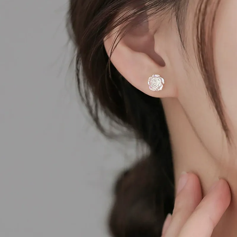 LOVE WHEEL S925 Silver Stud Earrings Women's-3