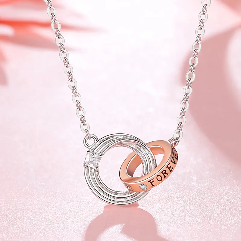 LOVE WHEEL S925 Silver Necklaces Women's-2