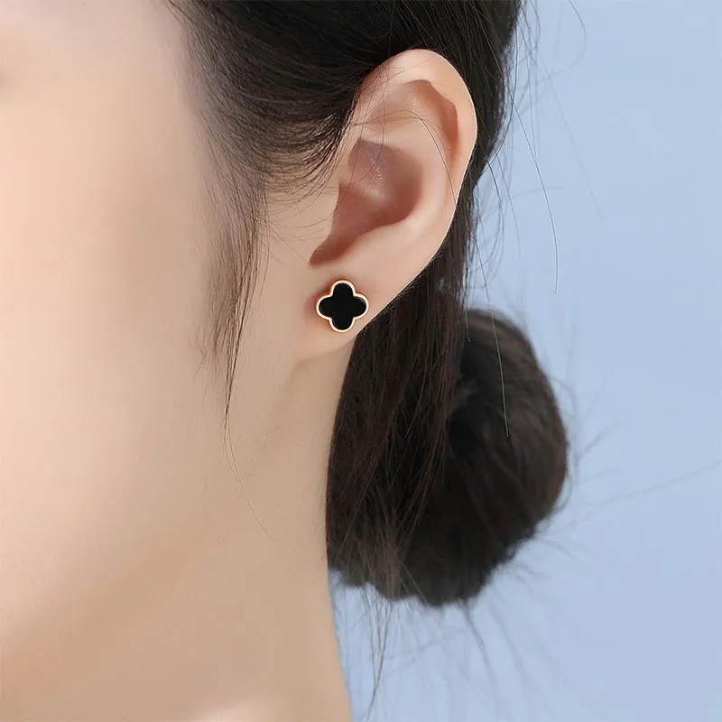 LOVE WHEEL Agate Stud Earrings Women's-1