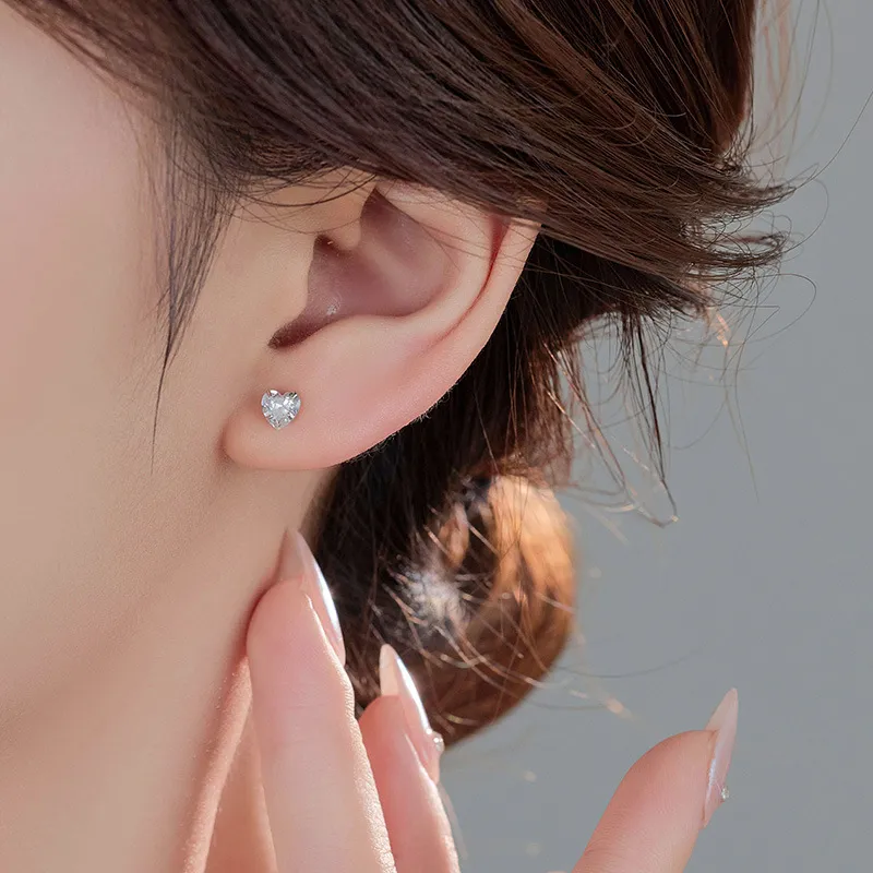 LOVE WHEEL S 990 Silver Stud Earrings Women's-1