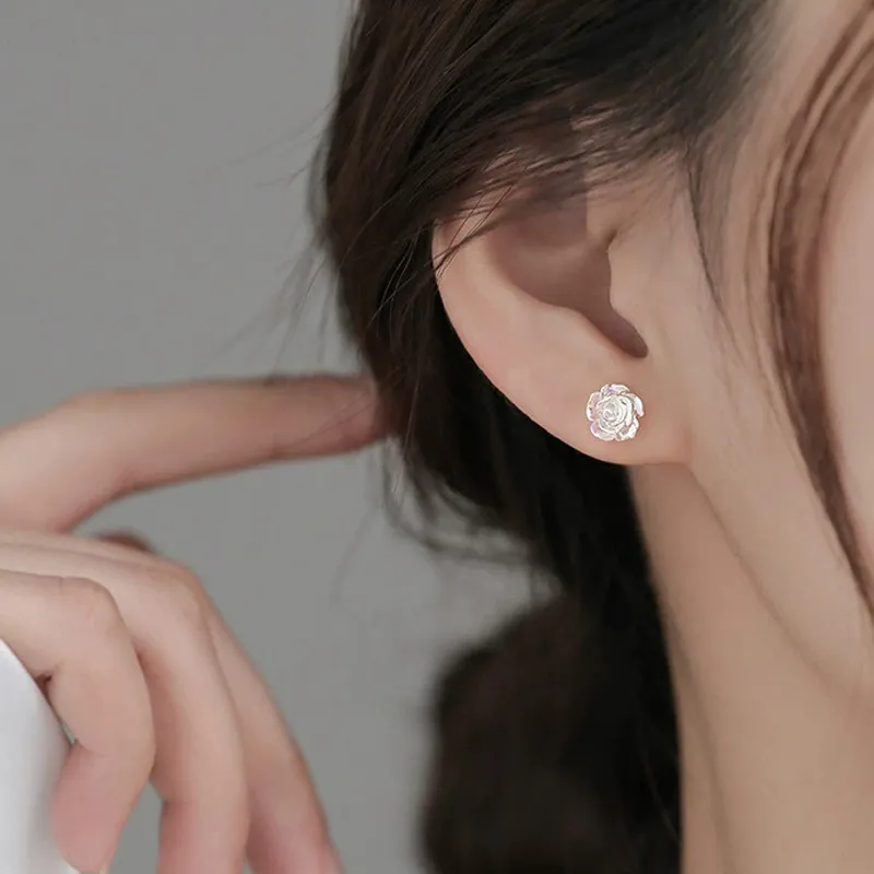 LOVE WHEEL S925 Silver Stud Earrings Women's-2