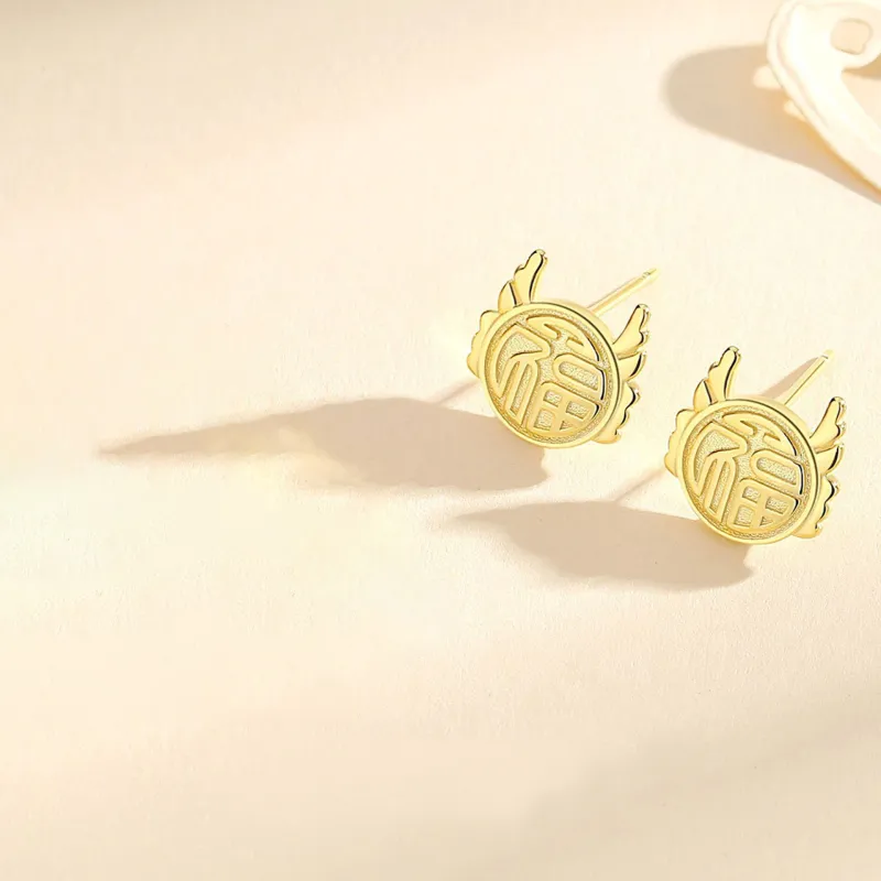 LOVE WHEEL S925 Stud Earrings Women's-2