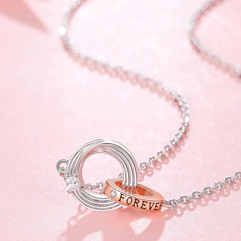 LOVE WHEEL S925 Silver Necklaces Women's-3