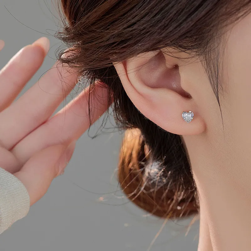 LOVE WHEEL S 990 Silver Stud Earrings Women's-2