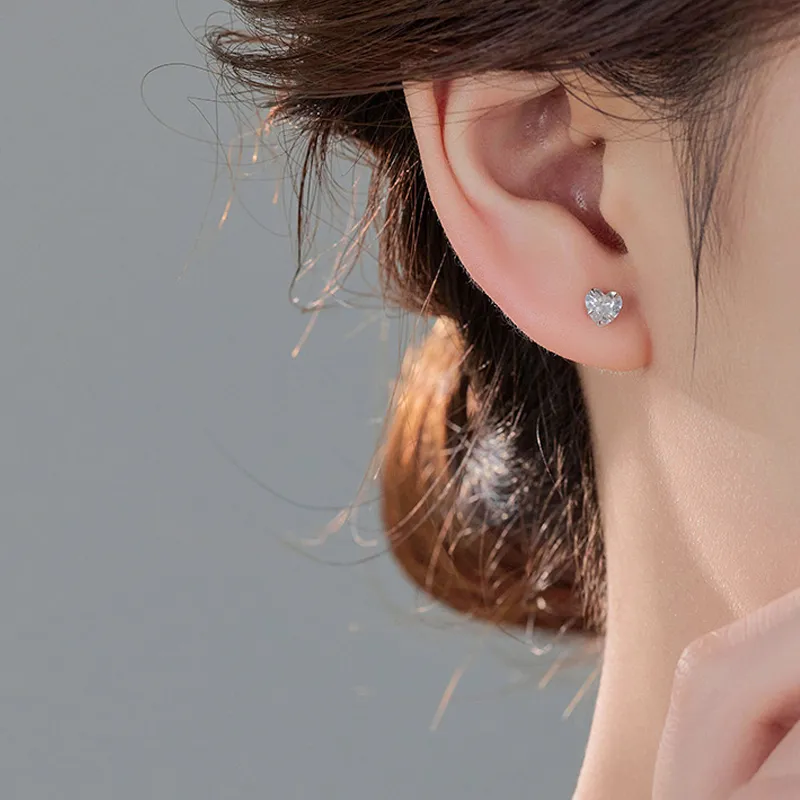 LOVE WHEEL S 990 Silver Stud Earrings Women's-4