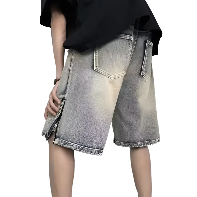 PAINT STAIN Denim Shorts Unisex-2