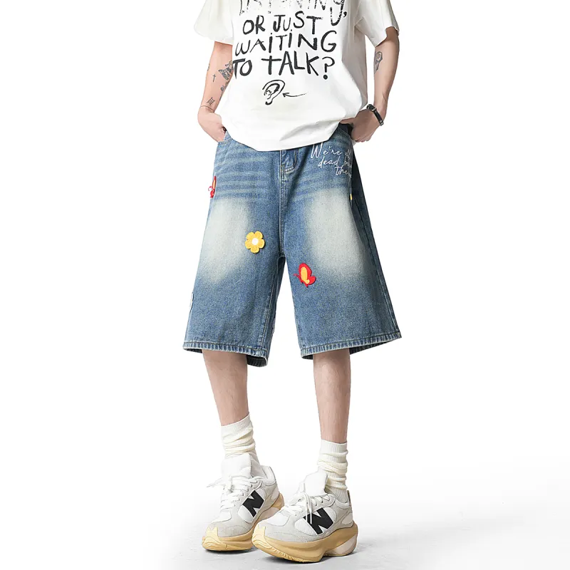 DJ.SPIRIT Denim Shorts Unisex-8