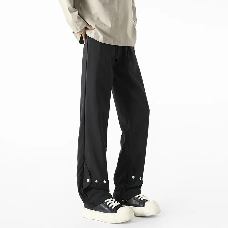 DJ.SPIRIT Casual Pants Unisex Black-3