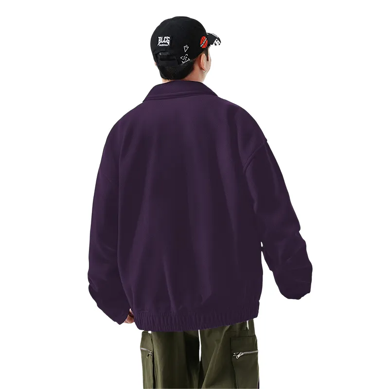 DJ.SPIRIT Jackets Coats Unisex Brocade Gourd Purple-1