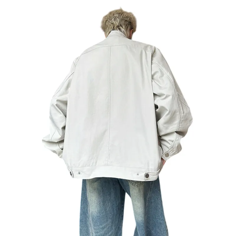DJ.SPIRIT Jackets Coats Unisex Gray White-1