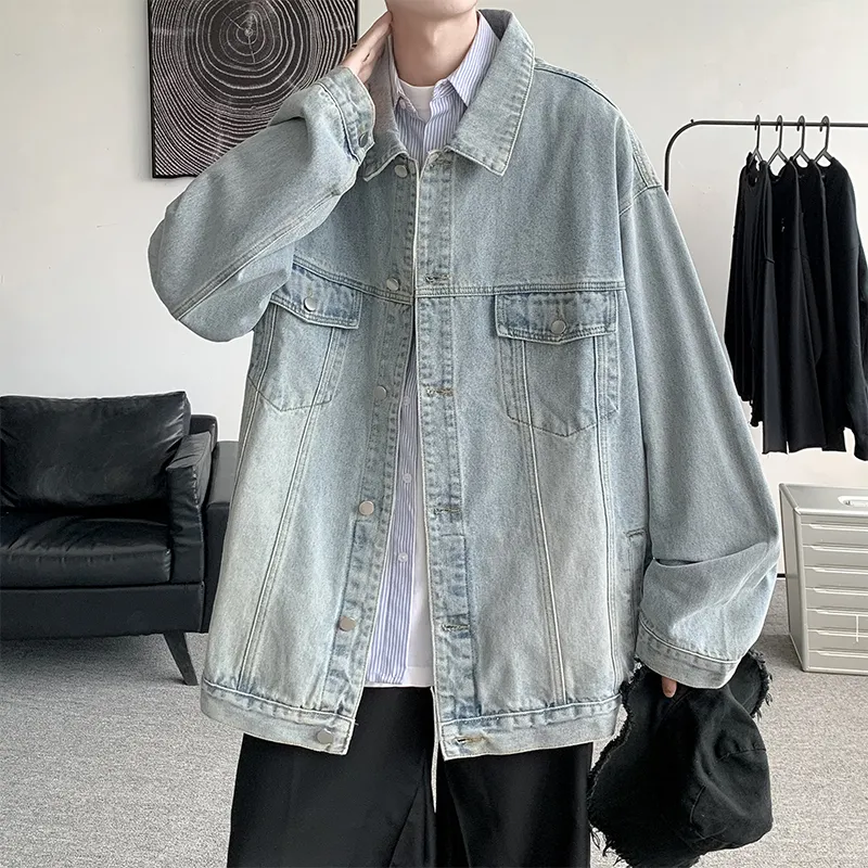 DJ.SPIRIT Denim Jacket Unisex Gradient Pink-7