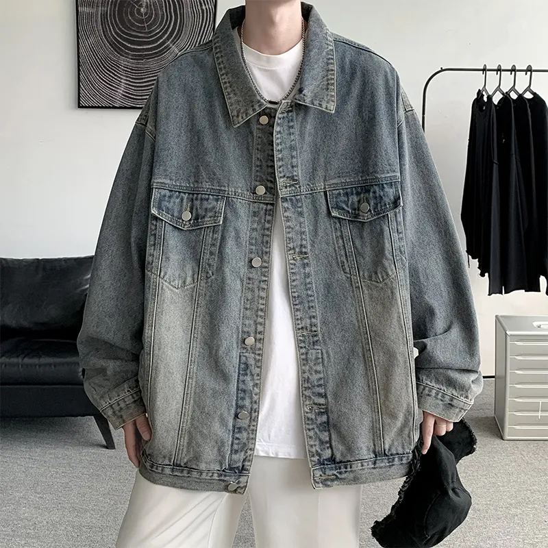 DJ.SPIRIT Denim Jacket Unisex Gradient Pink-3