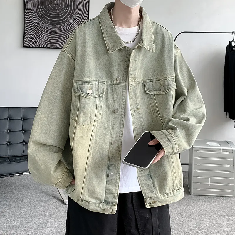 DJ.SPIRIT Denim Jacket Unisex Gradient Pink-10