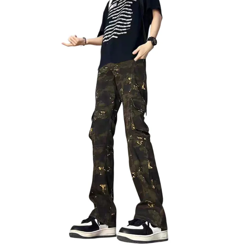 DJ.SPIRIT Cargo Pants Unisex Camouflage-5