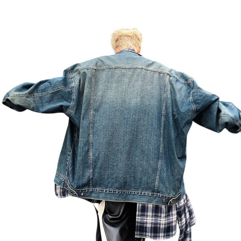 DJ.SPIRIT Denim Jacket Unisex Blue Gray-2