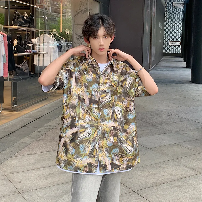 DJ.SPIRIT Shirt Unisex Oil Painting Green-4