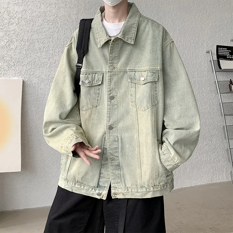 DJ.SPIRIT Denim Jacket Unisex Gradient Pink-11