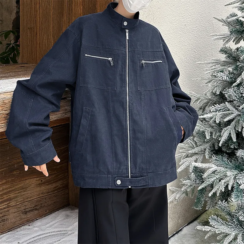 DJ.SPIRIT Jackets Coats Unisex Gray White-8