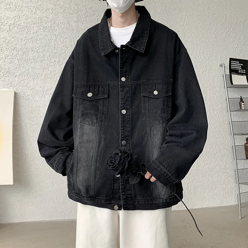 DJ.SPIRIT Denim Jacket Unisex Gradient Pink-15